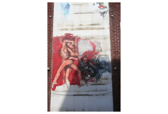1983 mural sketch on the House That Jack Built