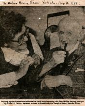 Elderly man featured in Western Morning News August 15, 1979